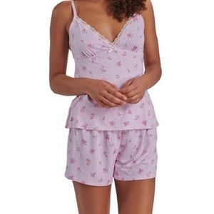 NEW Laura Ashley Heather floral 3 pc cami short set